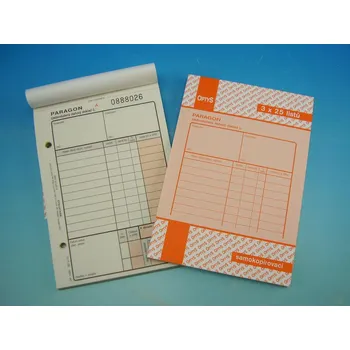 Tiskopis Paragon A6 čísl. 3x25 l. NCR, propis. /OP1096/ Optys