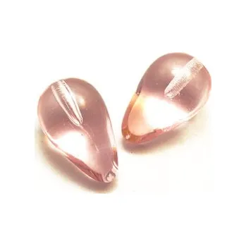 Dětské navlékací korálky Skleněný korálek - kapka půldírka (2 ks)