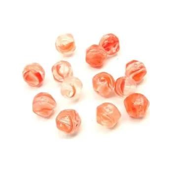 Dětské navlékací korálky Skleněný korálek - kulička 5 hran (13 ks)