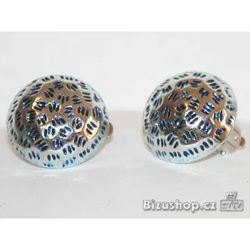 Náušnice Klipsy, Náušnice odlehčené s modrým smatmem 1226