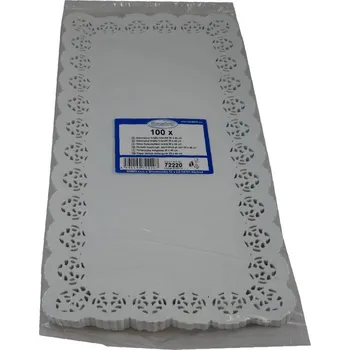 Jednorázové nádobí UNIPAP Krajka 72220 20x40cm hranatá cukrářská 2682