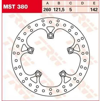 Brzdový komplet TRW MST380 brzdový kotouč, přední SUZUKI AN 400 BURGMAN rok 03-13