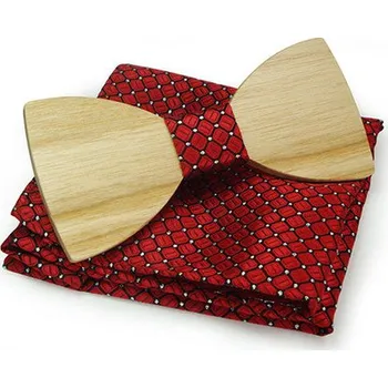 Motýlek Dřevěný motýlek s kapesníčkem Miranda A07