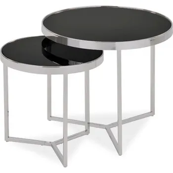 Konferenční stolek Casarredo Delia II 60 x 60 černý 2 ks