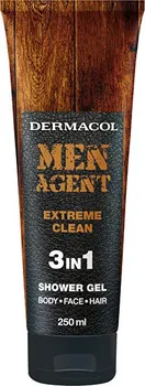 Sprchový gel Dermacol Men Agent 3v1 Extreme Clean sprchový gel 250 ml