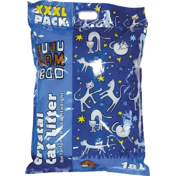 Podestýlka pro kočku 2x Huhu Bamboo silikonové stelivo Natural 18l