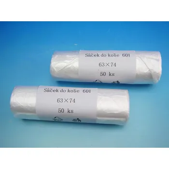 Pytle na odpadky Pytel na odpad 60l 63x74cm 50 ks role HDPE čirý /1211010/ V+L mais