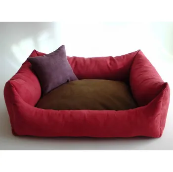 Pelíšek pro psa DELUXE Pelíšek pro psa - bordo / tmavě hnědá / tmavý vřes