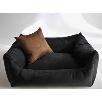 Pelíšek pro psa DELUXE Pelíšek pro psa - grafit / grafit / hnědá - káva s mlékem