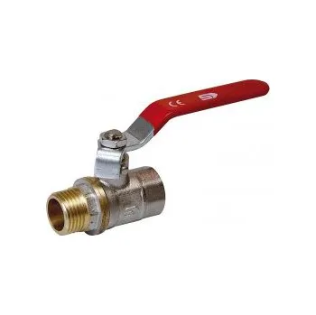 Vodovodní potrubí Geos agt Kulový kohout plnoprůtokový "s ucpávkou" páka DN 15 - 1/2" (F-M) 15SM-BDN15