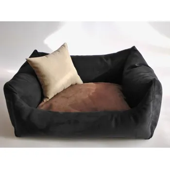 Pelíšek pro psa DELUXE Pelíšek pro psa - grafit / hnědá - káva s mlékem / krémová