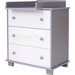 DREWEX Hvězdičky dětská komoda šedá