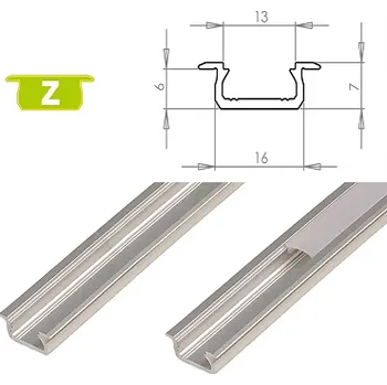 LED lišta LEDLabs Hliníkový profil LUMINES Z zápustný 2m pro LED pásky, hliník