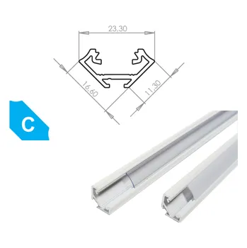 LED lišta LEDLabs Hliníkový profil LUMINES C 1m pro LED pásky, lakovaný bílý