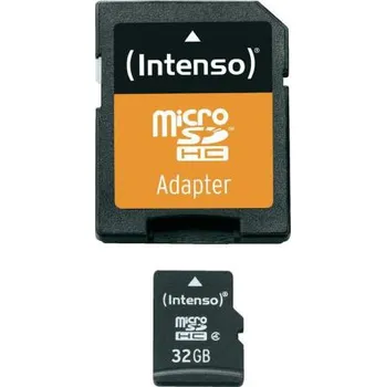 Paměťová karta Intenso microSDHC 32 GB Class 4 + SD adaptér (417176)