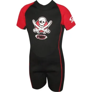 Neoprenový oblek TWF krátký dětský neopren Pirát červený, Velikosti K03