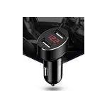 USAMS CC045 Dual USB 2.1A Digital displej Autonabíječka Black
