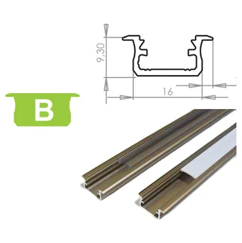 LED lišta LEDLabs Hliníkový profil LUMINES B zápustný 1m pro LED pásky, inox