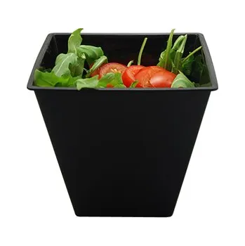 Jednorázové nádobí Miska na salát PP z tvrdého plastu 13x13x17,5cm(1000ml)/ 10ks - VÝPRODEJ!!!