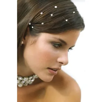 Gadget Křišťály do vlasů: bílá na silonu