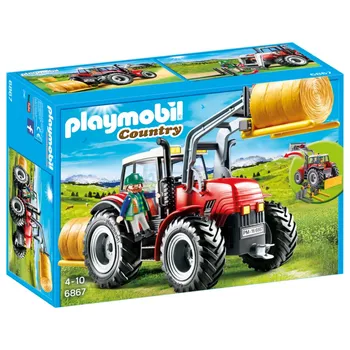 Stavebnice Playmobil Playmobil 6867 Velký traktor se speciálním nářadím