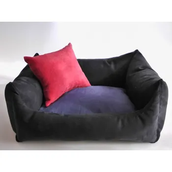 Pelíšek pro psa DELUXE Pelíšek pro psa - grafit / granát - tmavý / světlá bordo