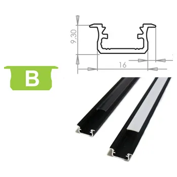 LED lišta LEDLabs Hliníkový profil LUMINES B zápustný 2m pro LED pásky, černý