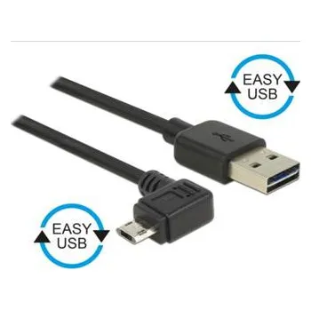Datový kabel Delock kabel EASY-USB 2.0-A samec > EASY-Micro USB 2.0 samec pravoúhlý levý/pravýt 2 m