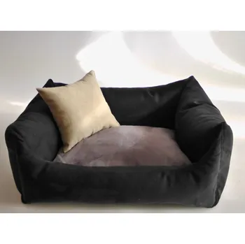 Pelíšek pro psa DELUXE Pelíšek pro psa - grafit / tmavý vřes / krémová