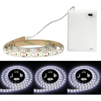 LED osvětlení Light B3515 LED pásek na baterii čistá bílá 0,5 metru (LED pásek 0,5 metru napájení z baterie )
