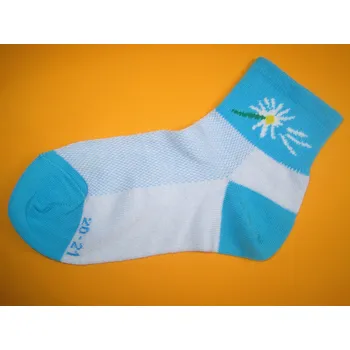 Trepon, ČR Ponožky Kytka - vel. 20-21 Barva: světlemodrá, Velikost: 20-21