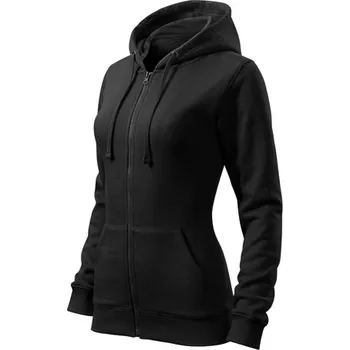 pracovní mikina MALFINI Mikina TRENDY ZIPPER LADY, různé barvy Velikost XXL černé