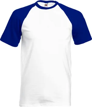 Pánské tričko Fruit Of The Loom Baseball white blue