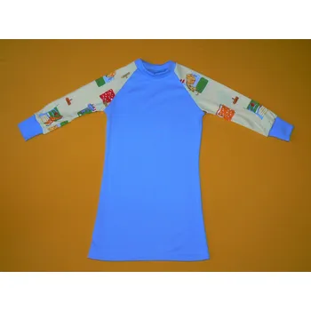 Dámská noční košile Pletex, ČR Noční košilka s dlouhým rukávem Barva: Modrá, Velikost: 98