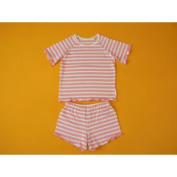 Dívčí pyžamo Jana Vítková - Uzlík mazlík, ČR Dívčí pyžamo bio bavlna krátký rukáv Barva: oranžová, Velikost: 104