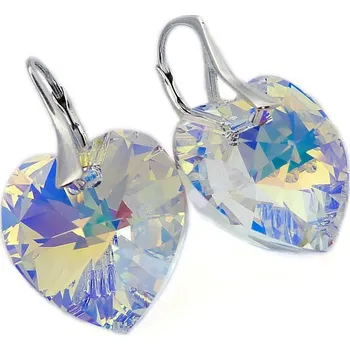 Náušnice Lafira stříbrné náušnice AB srdce 412