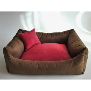 Pelíšek pro psa DELUXE Pelíšek pro psa - tmavě hnědá / bordo / bordo