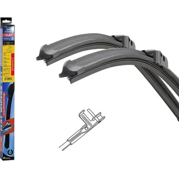 Stěrač Škoda Octavia II 2004-... přední stěrače flat sada 2 ks 610/480 mm (jezdec, spolujezdec)