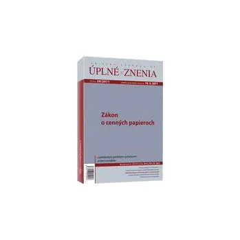 Úplné znenia 20 2011 Zákon o cenných papieroch