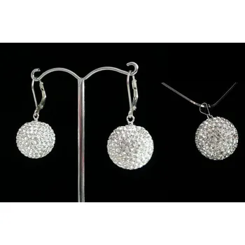 Souprava šperků Lafira stříbrná sada šperků kuličky bílé 216