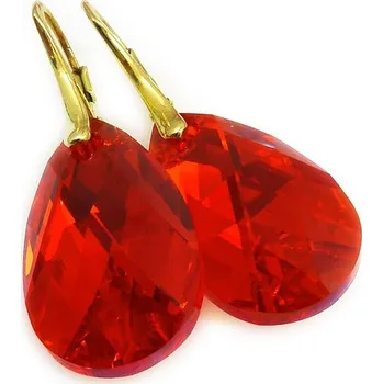 Náušnice Lafira pozlacené náušnice Pear Siam 658