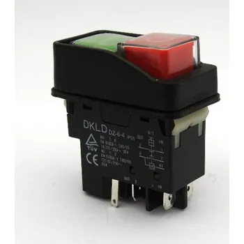 vypínač Náhrada za vypínač KEDU KJD17B-BC 5P je DKLD DZ-6-4 5P ! Jeden kontakt rozpínací, druhý spínací (použití např. pro stroje s elektrickou brzdou) !
