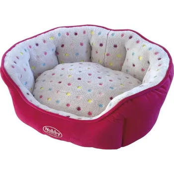 Pelíšek pro psa Nobby Spot 8 hran růžový , 45 x 40 x 19 cm