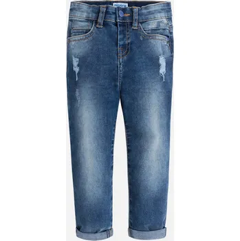 MAYORAL dětské jeansové kalhoty s trháním - modré - 110 cm