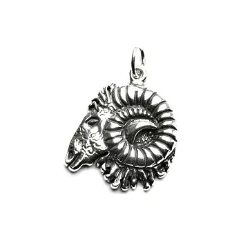 Přívěsek Stříbrný přívěsek, beran - znamení skopec, patina, P 461