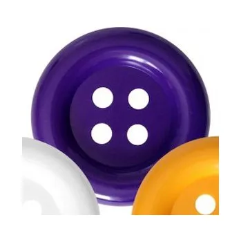 Náramek Obří knoflík fialový 70mm