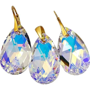 Souprava šperků Pozlacená stříbrná souprava Pear AB (Dámská stříbrná souprava šperků)