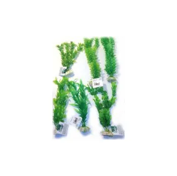 Dekorace do akvária Tatrapet akvarijní rostlina 20-28cm 6ks mix zelená