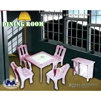 3D puzzle Woodcraft Dřevěné 3D puzzle jídelna barevná