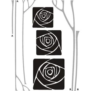 Samolepící dekorace Samolepící dekorace velourová se stříbrem AG Design FL0478 Black rose, AGF00478 (65 x 85 cm)